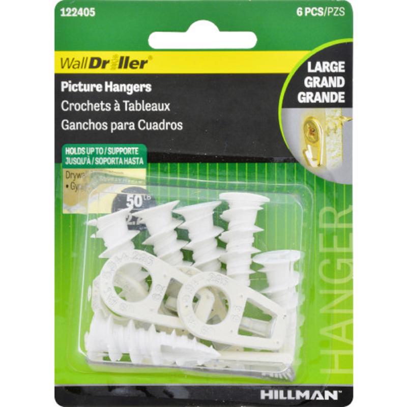 PICTURE HOOK 50LB LG WHT