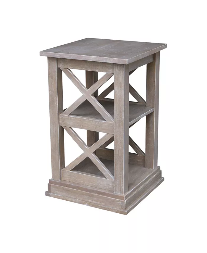 International Concepts Hampton Accent Table with Shelves