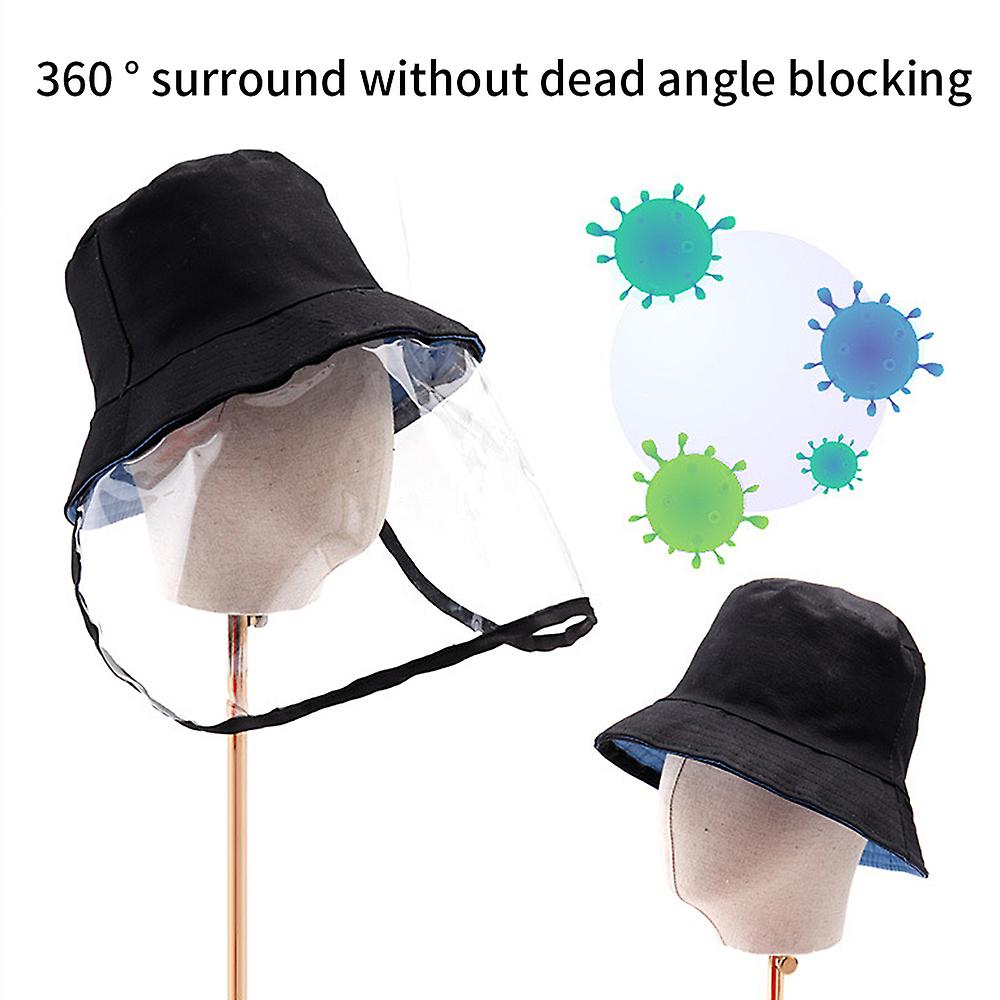 Protective Dustproof Hat With Transparent Face Shield Cover Men Women Full Face Hat For Camping Hiking Fishing Travel No.211074