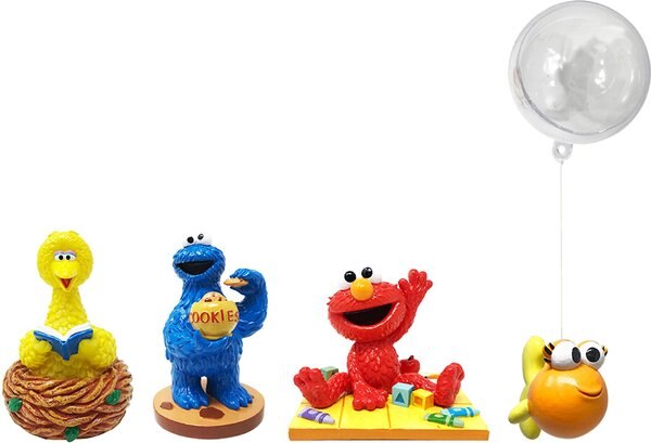 Penn-Plax Sesame Street Aquarium Ornament Set， 4 count