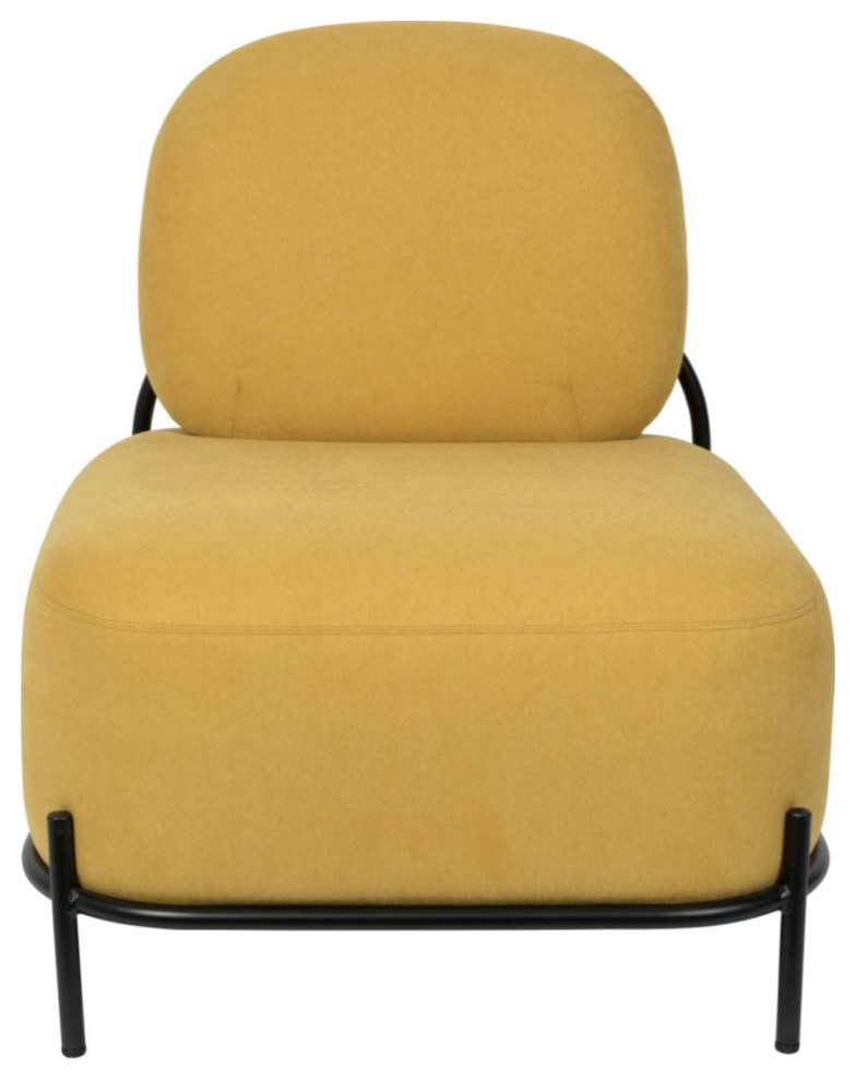 Yellow Upholstered Accent Chair  DF Polly   Contemporary   Armchairs And Accent Chairs   by Luxury Furnitures  Houzz