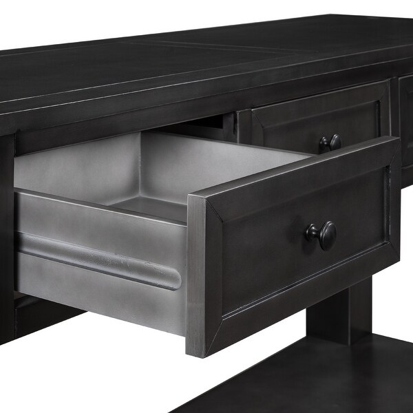 Modern Console Table Sofa Table with 3 Drawers and 1 Shelf