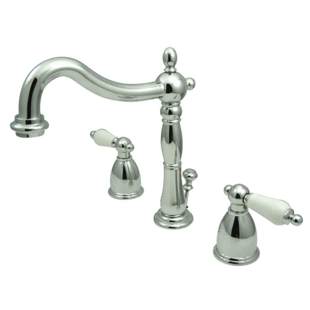 Kingston Brass Heritage 8 in Widespread 2Handle Bathroom Faucet in Chrome