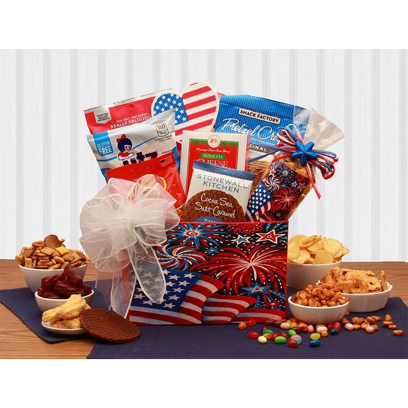 GBDS Stars and Stripes Forever Patriotic Gift Box - July 4th gift basket - patriotic gift basket