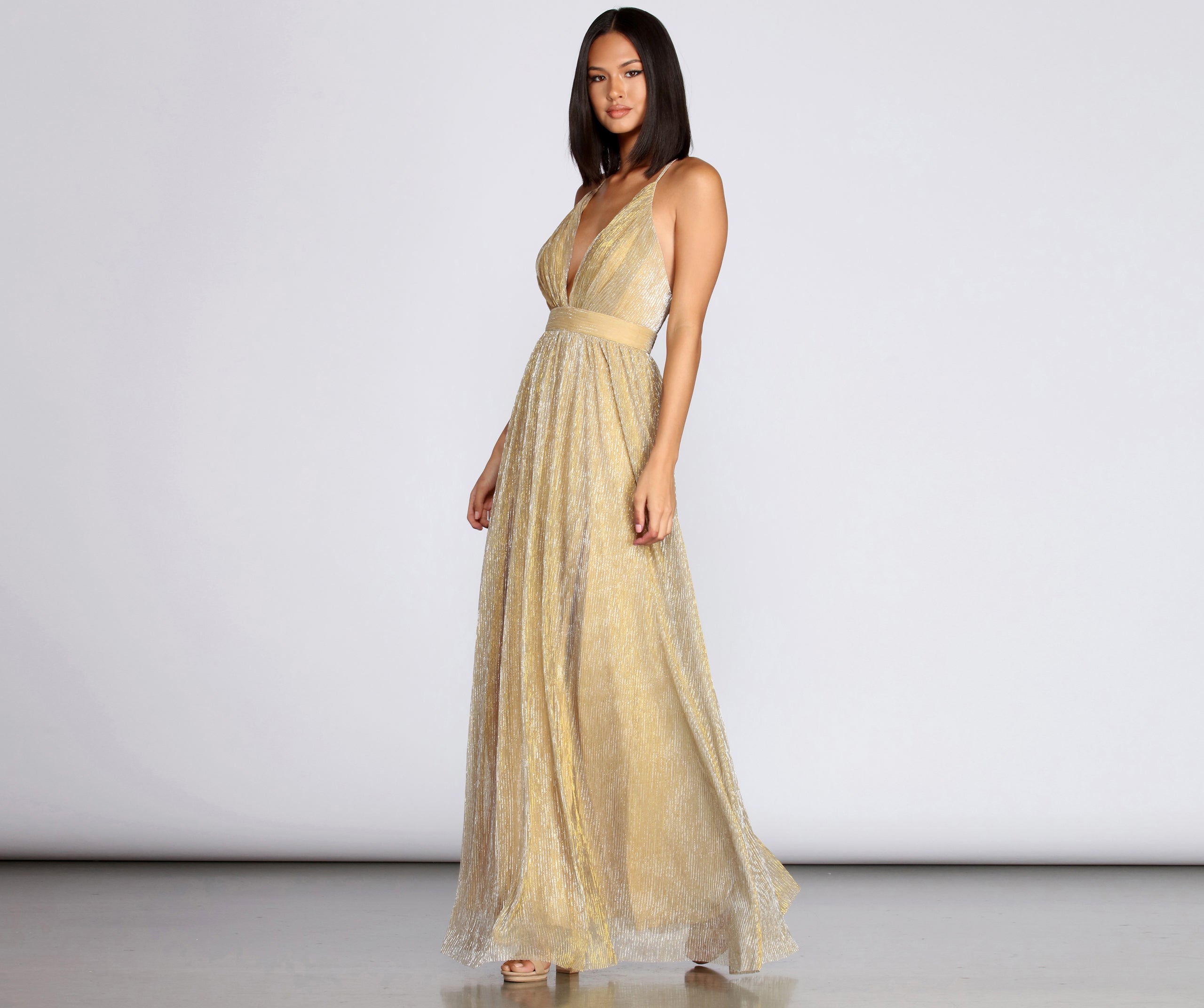 Marian Metallic Formal Dress