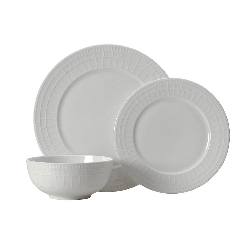 Mikasa Lux 12-Piece Bone China Dinnerware Set