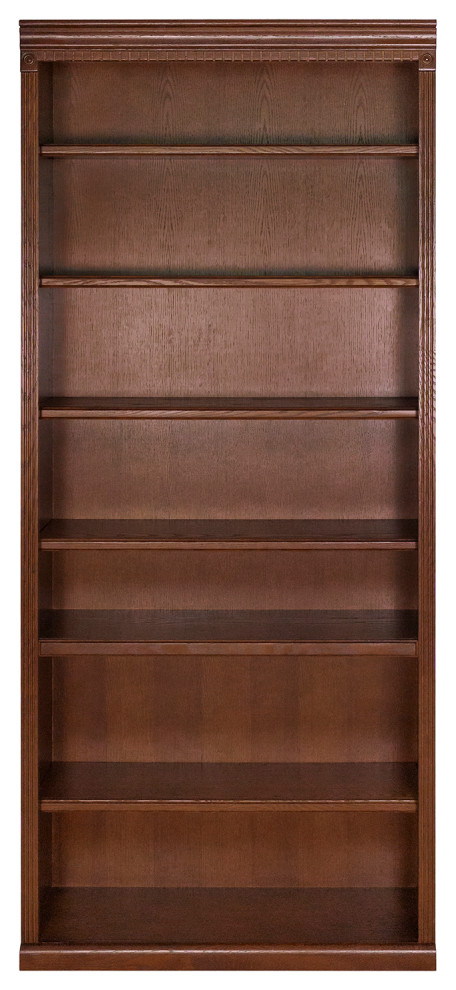 Martin Furniture Huntington Oxford 84 quotOpen Bookcase (Burnish)   Traditional   Bookcases   by Martin Furniture  Houzz