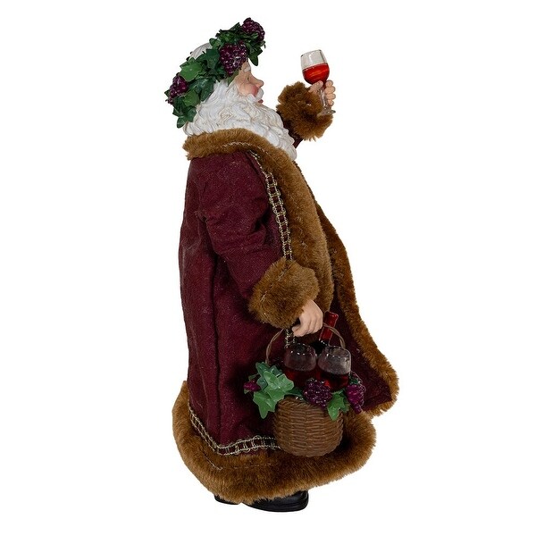 Kurt Adler 10.5Inch Fabriché Wine Santa