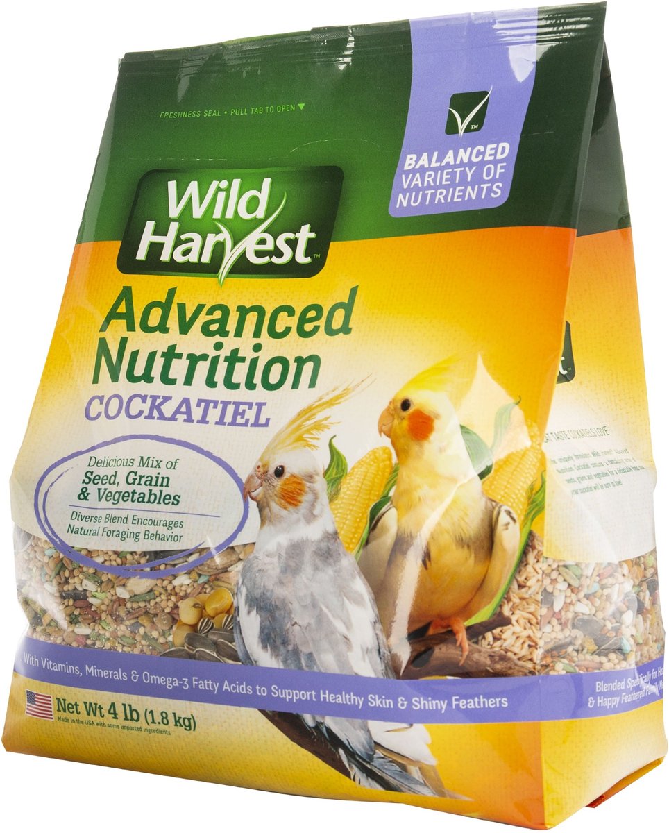 Wild Harvest Advanced Nutrition Cockatiel Food， 4-lb bag