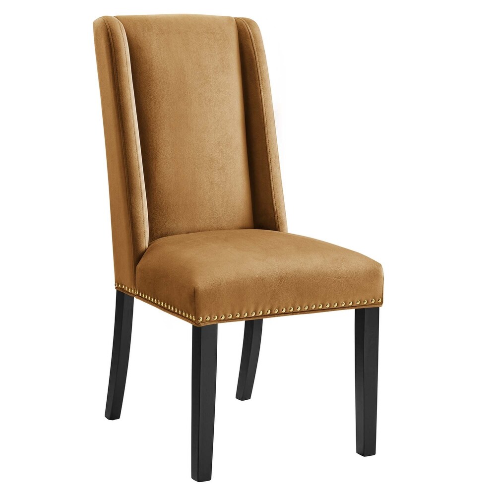 Baron Performance Velvet Dining Chairs   Set of 2