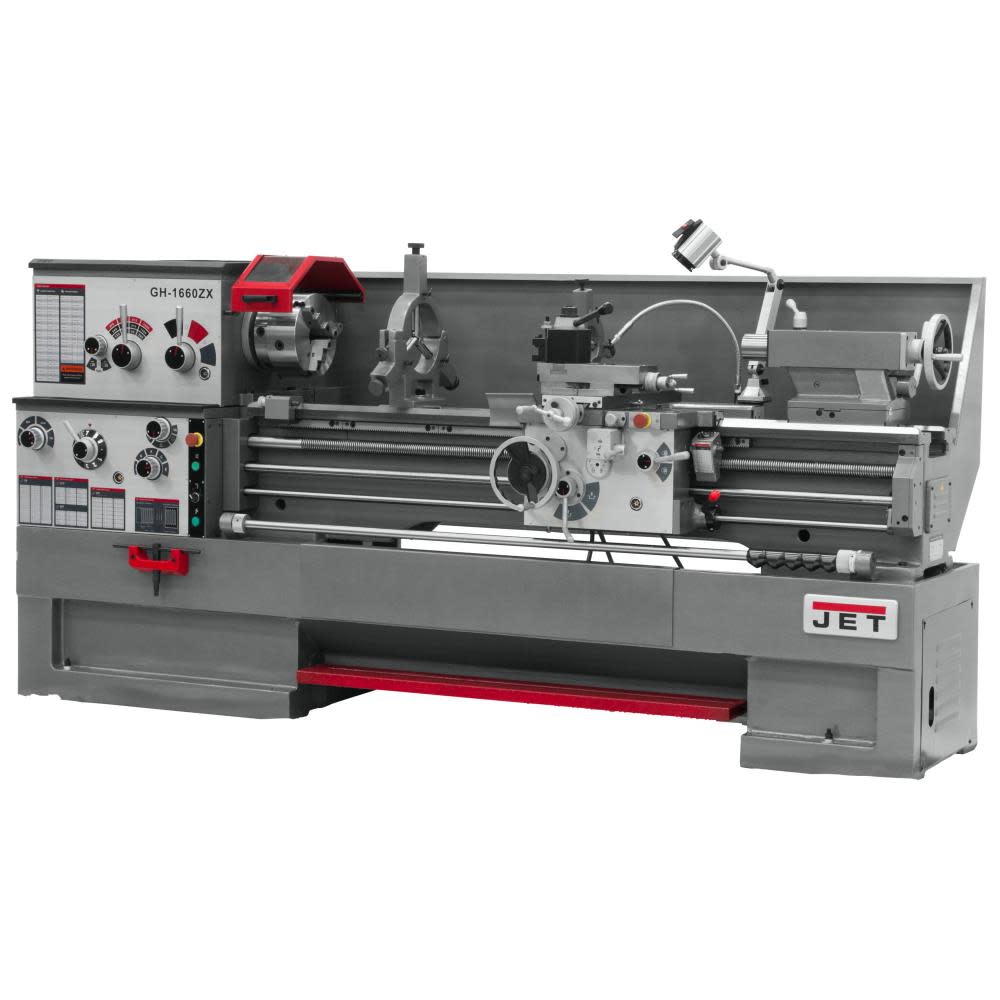 JET GH-1880ZX with Taper Attachment and Collet Closer Metalworking Lathe 322486 from JET