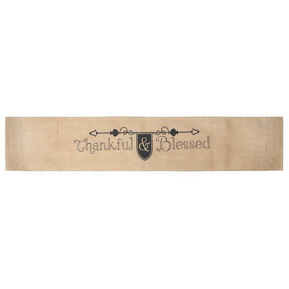 Dicksons 200080 Table Runner Jute Thankful And