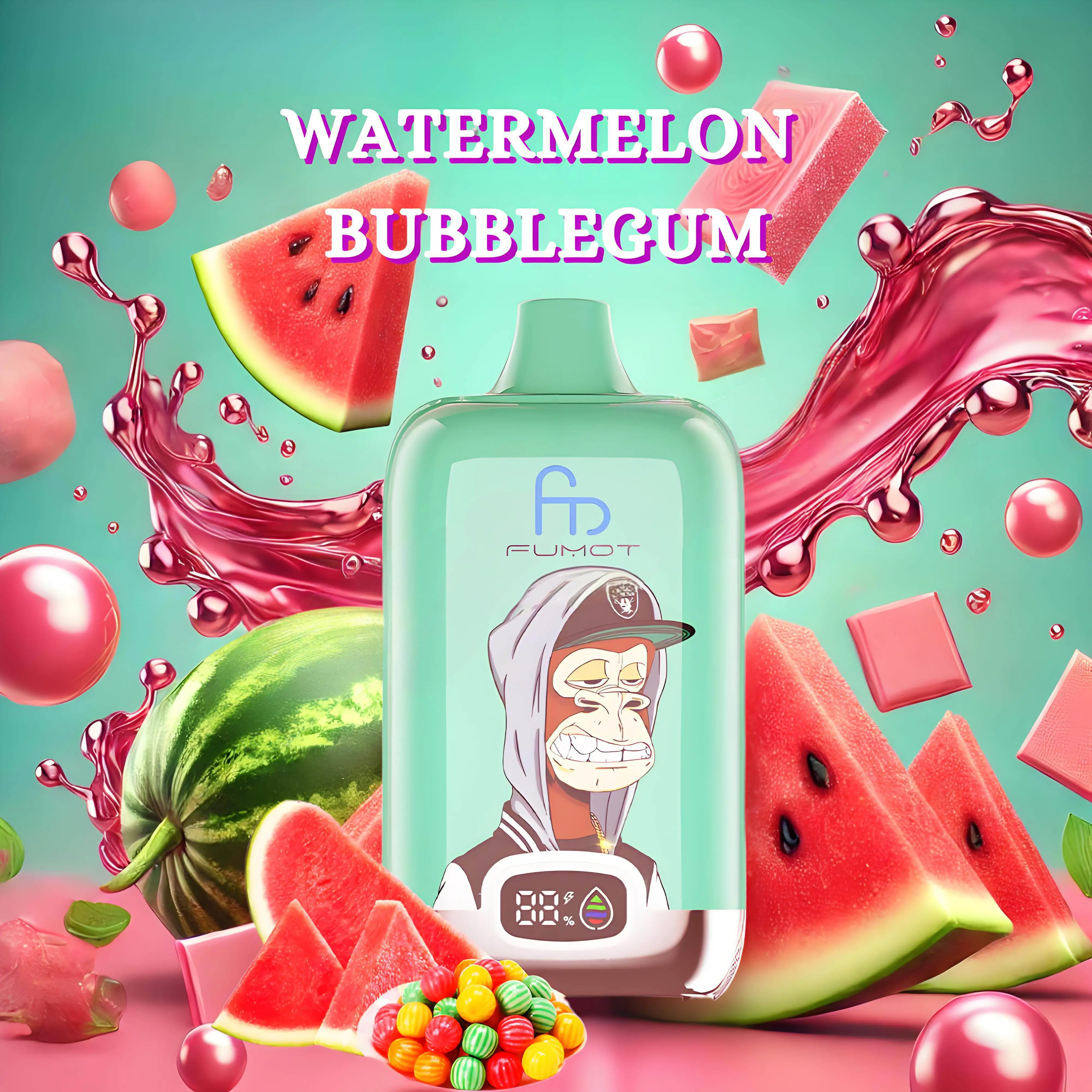 Fumot Tornado Digital Box 12000 Puffs - Watermelon Bubblegum