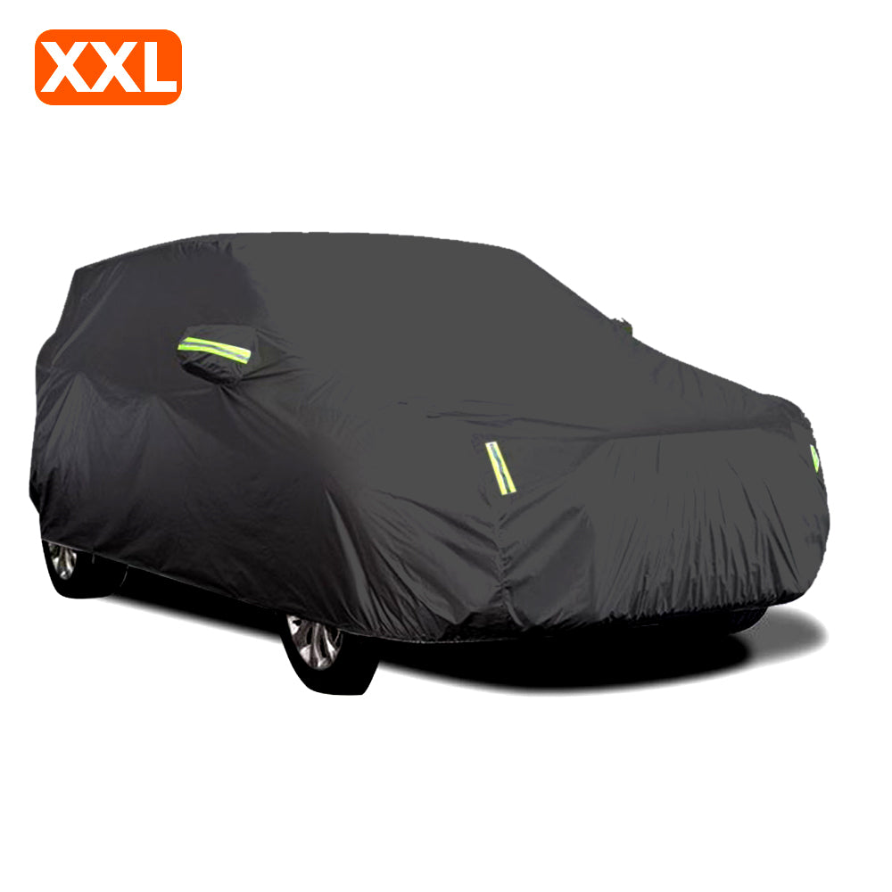 Carevas Car Cover Full Covers with Reflective Strip Sunscreen Protection DustproofandWaterproof Cover Scratch-Resistant for 4X4/SUV Business Car