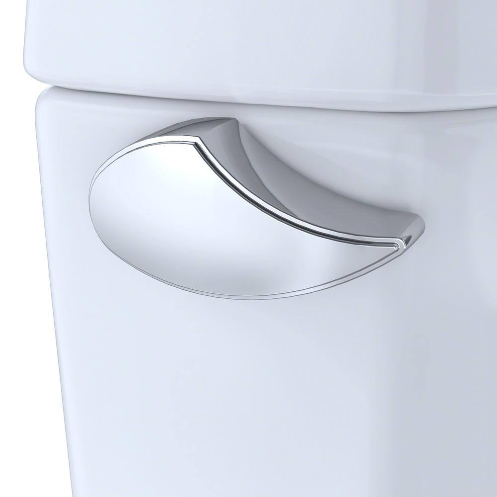 TOTO Drake 2-piece 1.6 GPF Single Flush Elongated ADA Comfort Height Toilet in. Cotton White S550E Washlet Seat Included MW7763056CSFG#01