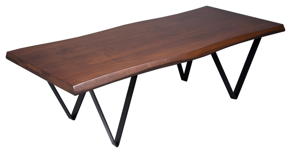 Harper Wave Edge Cocktail Table   Industrial   Coffee Tables   by Saloom Furniture Company  Houzz