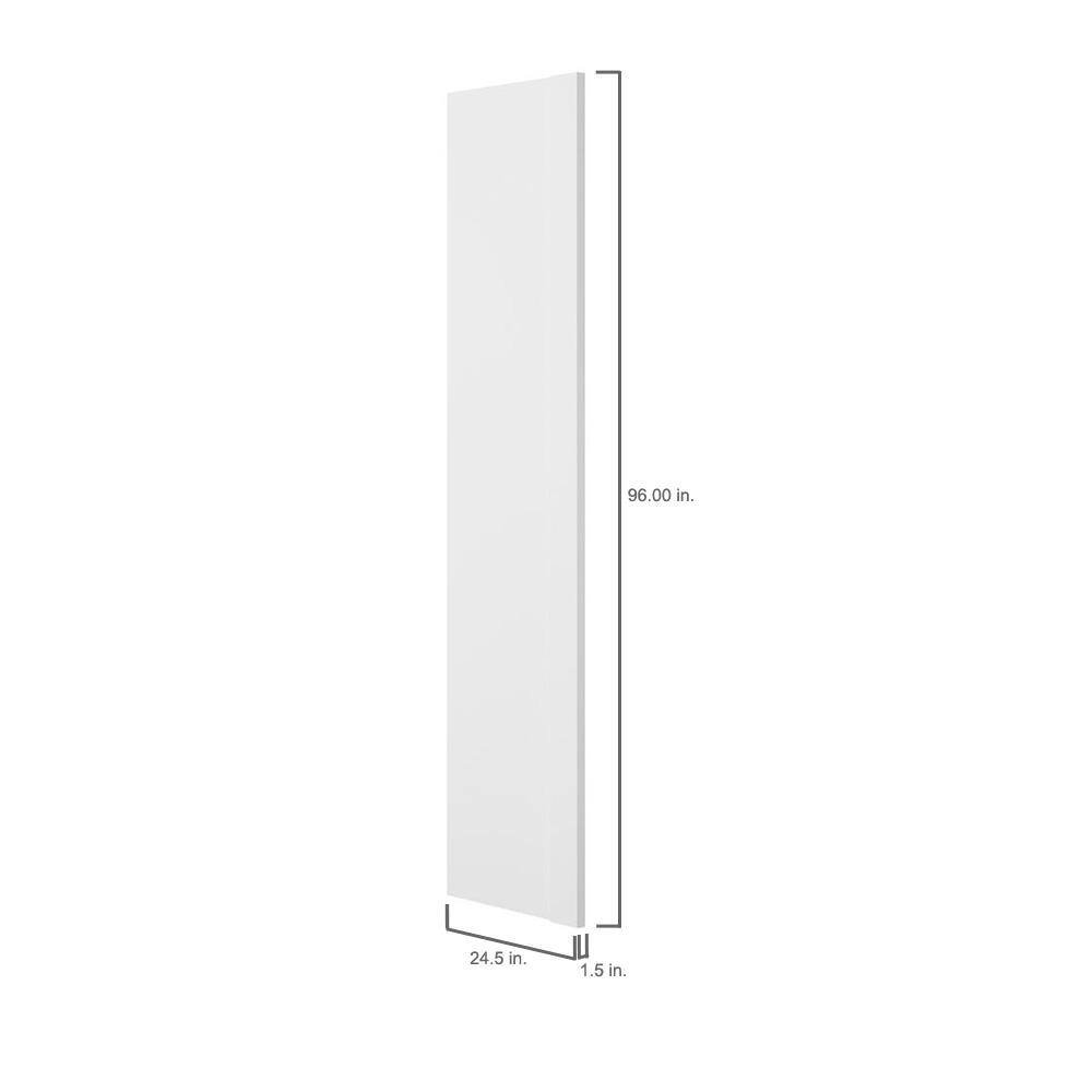 Hampton Bay Designer Series 1.5x96x24.5 in. Refrigerator End Panel in White TREC196-WH