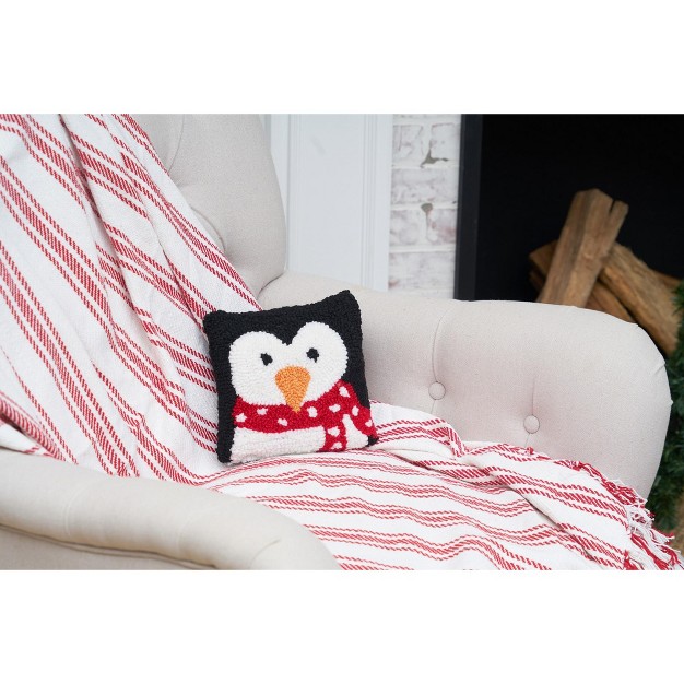 X 8 quot Penguin Hooked Petite Size Petite Size Accent Throw Pillow