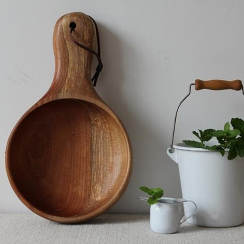 Natural Wood Salad Serving Bowl Handmade Tableware