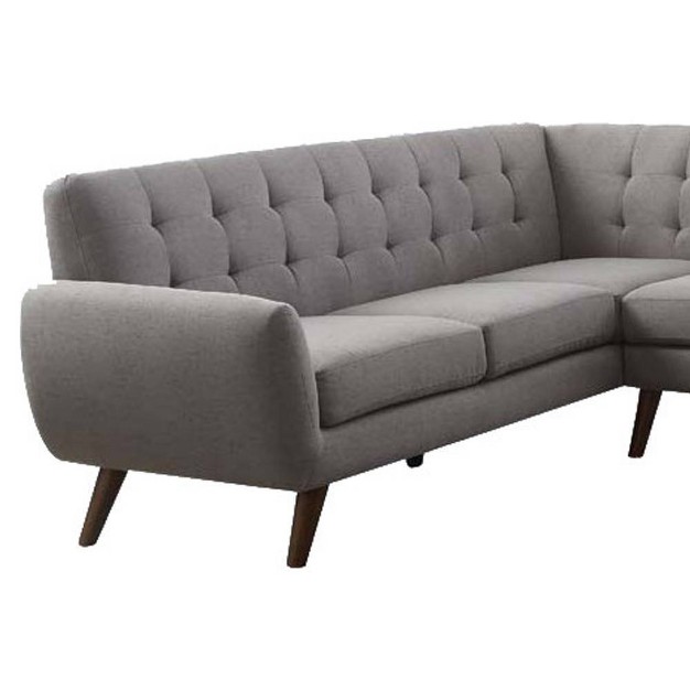 Essick Sectional Sofa Light Gray Linen Acme Furniture