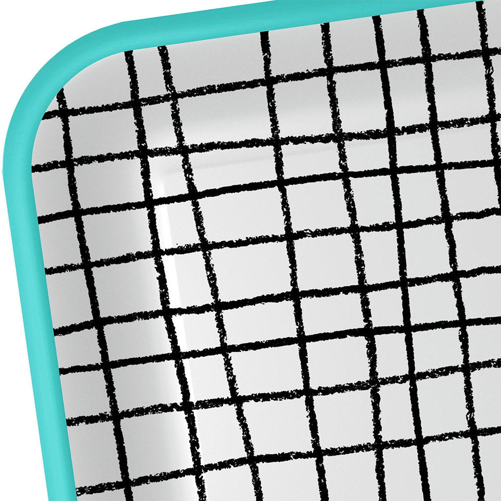 Hallmark  Black and White Grid Square Dessert Plates, Set of 8