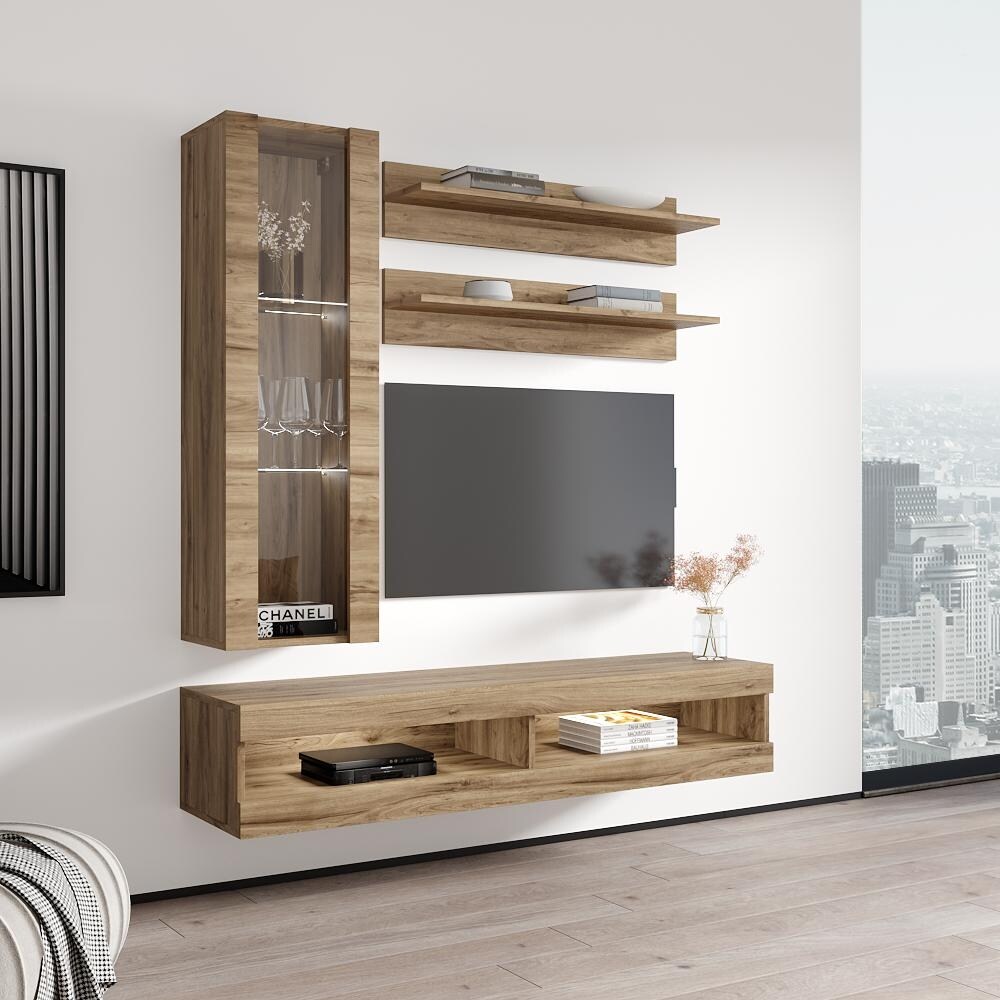 Fly H2 34TV Wall Mounted Floating Modern Entertainment Center