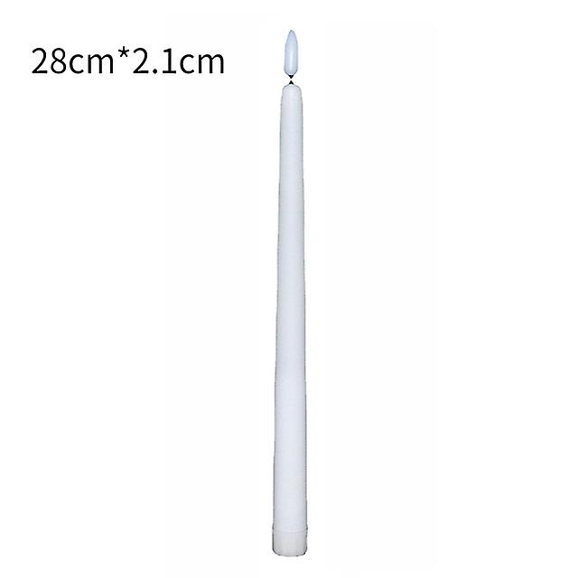 Long Christmas Led Candles Flameless Battery Powered Pointed Candle Light Decorative Church Flickering Candle Light For Event