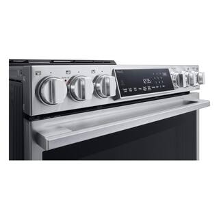 LG STUDIO 30 in. 6.3 cu. ft. Slide-in Induction Electric Range with ProBake Convection Air Fry and Air Sous Vide in Stainless LSIS6338F