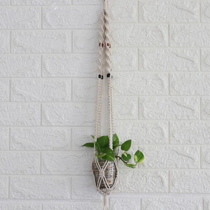 Indian Supplier Hammered Macrame Plant Hanger for Home and Garden Decoration use Planter for Worldwide Export