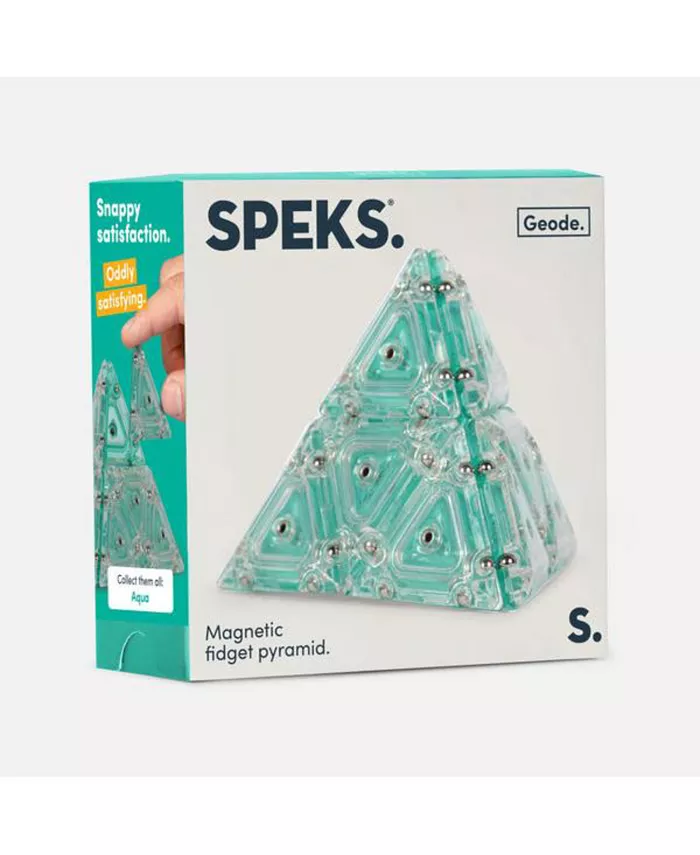 Speks Aqua Pyramid Magnetic Triangles Set of 12 Fidget and Building Toy