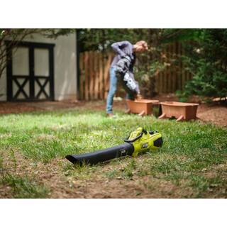 RYOBI 40V HP Brushless 100 MPH 600 CFM Cordless Leaf BlowerMulcherVacuum with (2) 4.0 Ah Batteries and Charger RY404150