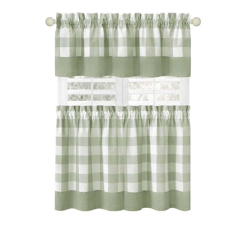 Achim Hunter Window Curtain Tier Pair and Valance Set