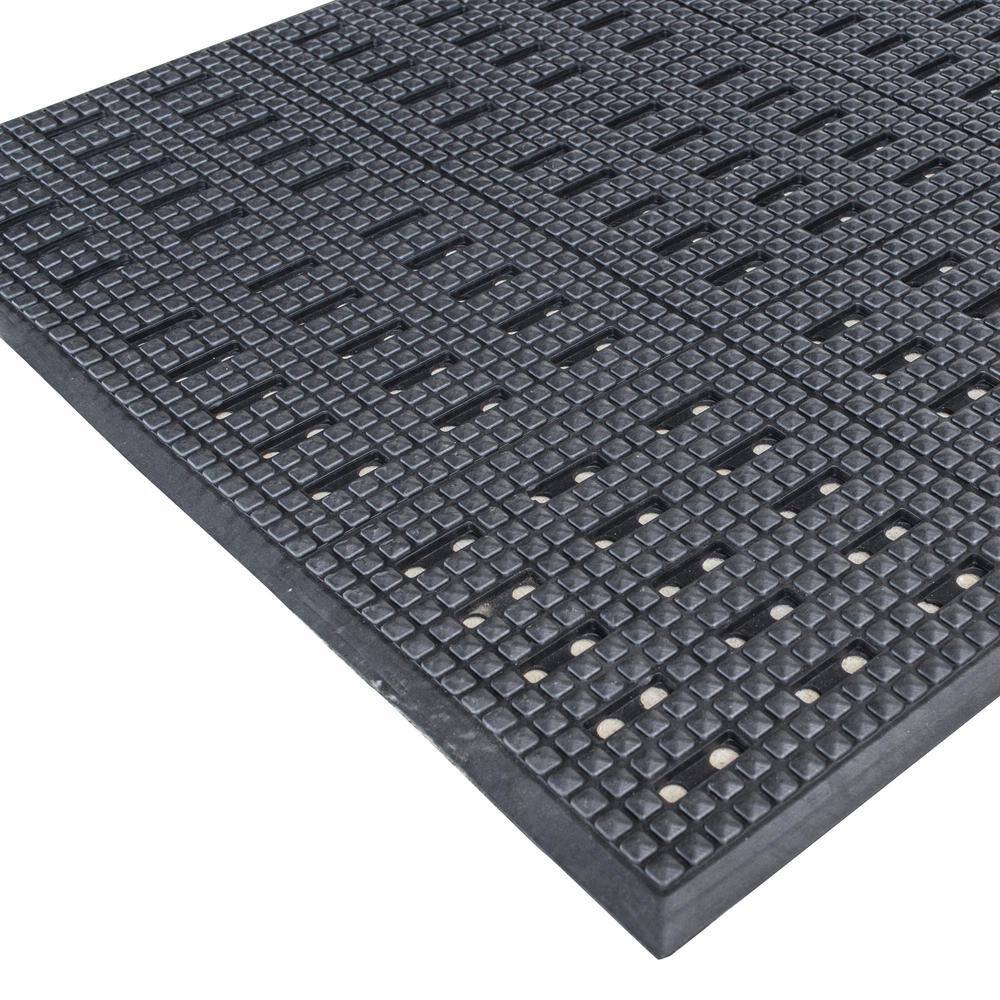 AmeriHome 3 ft. W x 5 ft. L Anti-Fatigue Rubber Garage Flooring Mat 807196