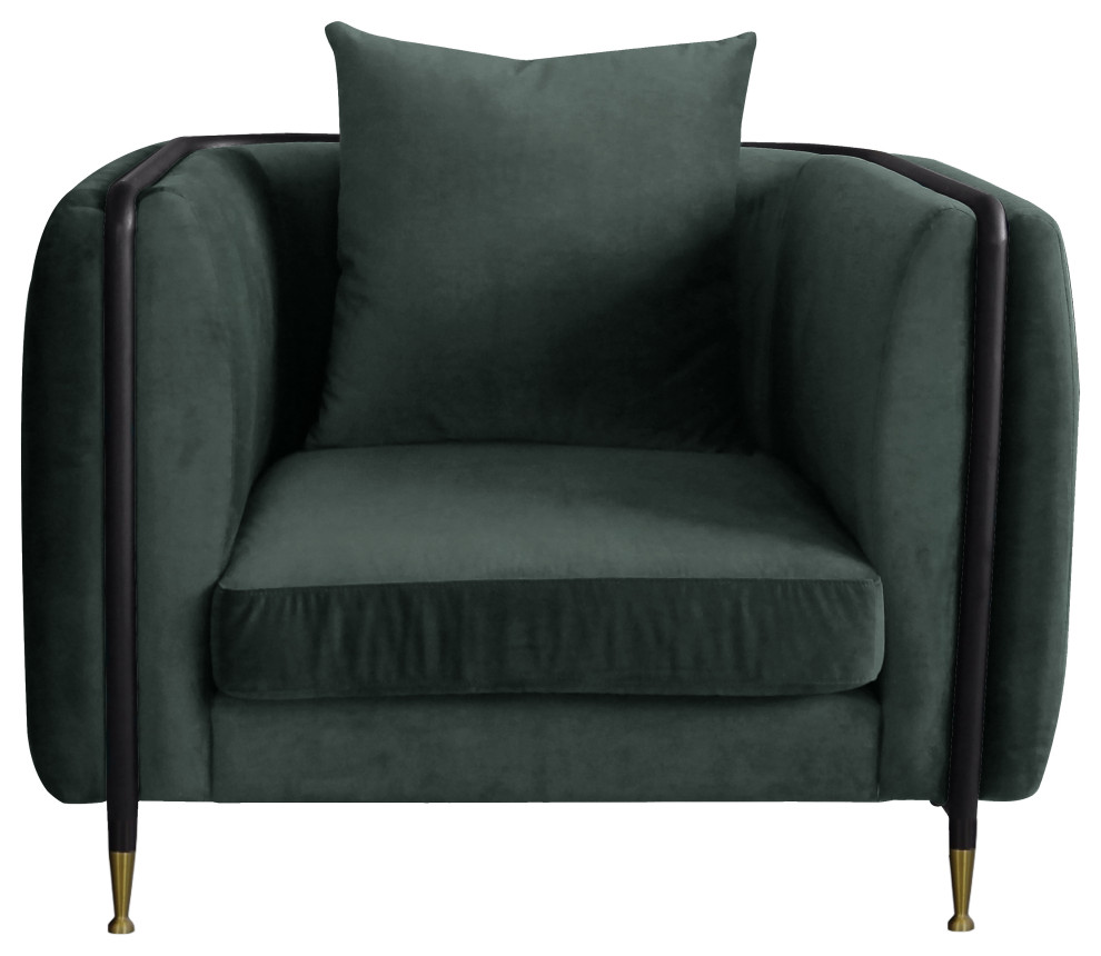 Divani Casa Corriga Dark Green Jade Accent Chair   Midcentury   Armchairs And Accent Chairs   by Vig Furniture Inc.  Houzz