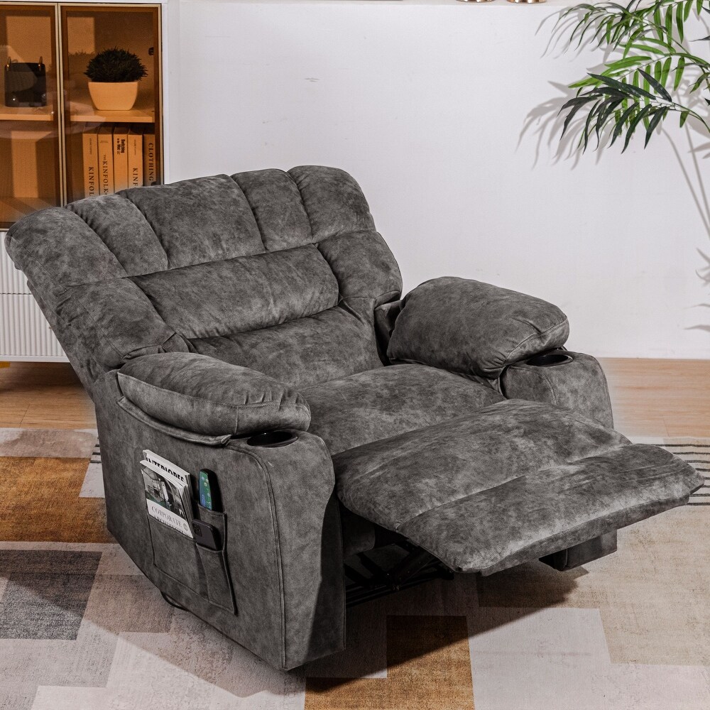 Oversized Recliner Chair Sofa with Massage and Heating