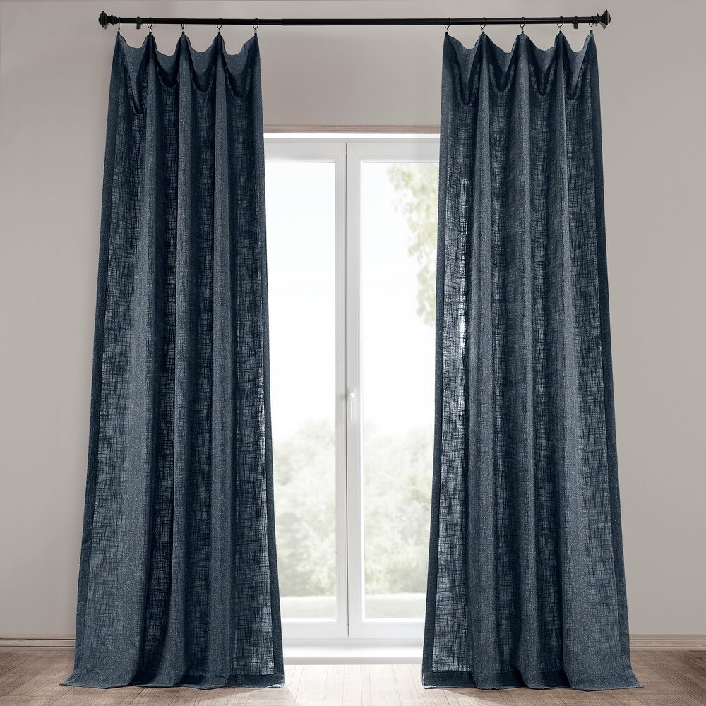 Exclusive Fabrics Heavy Faux Linen Curtain (1 Panel)