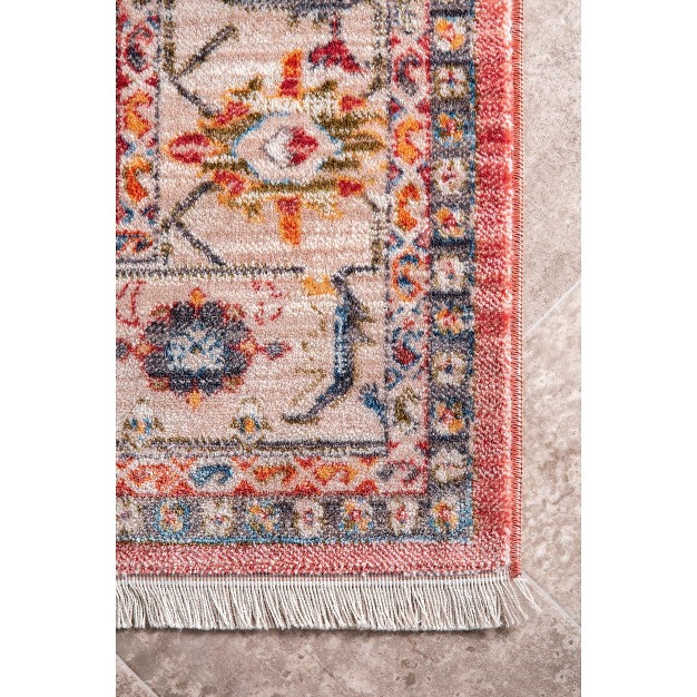 Nuloom Vintage Floral Audria Fringe Kilim