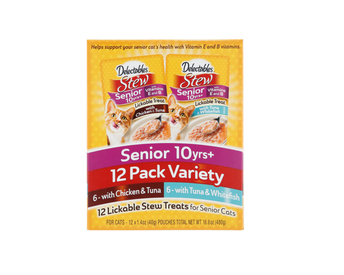 Hartz Delectables Cat Senior Stew， Variety Pack， 12 Count