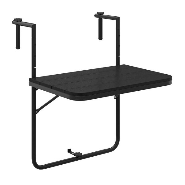 Folding Hanging Table with 3Level Adjustable Height for Patio Balcony