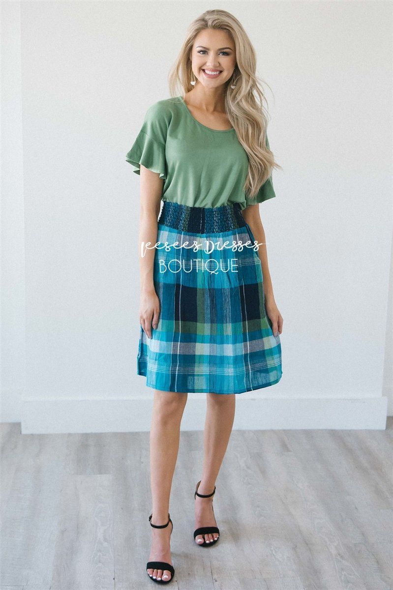 Summer Picnic Plaid Aline Skirt