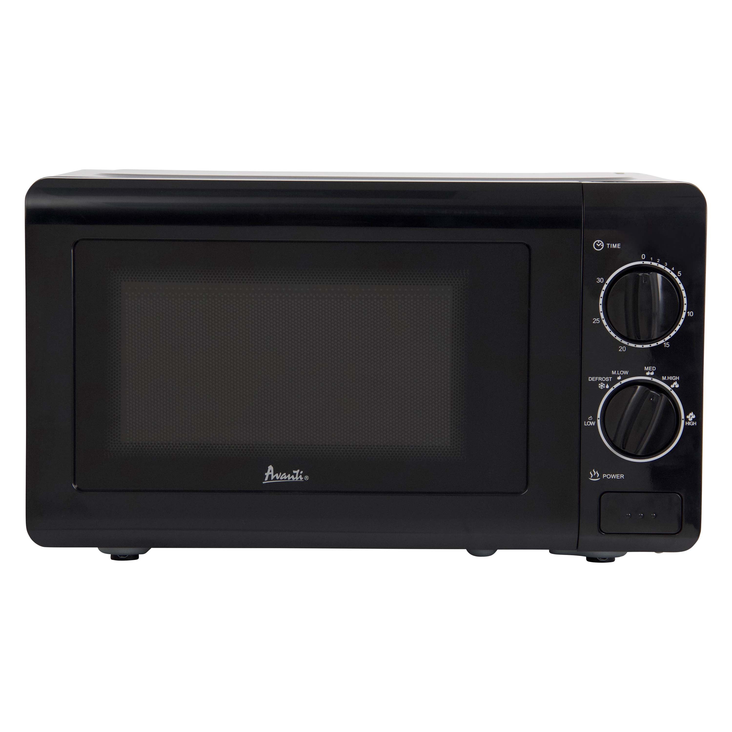 Avanti Microwave Oven with Mechanical Dials, 0.7 cu. ft., in Black (MM07V1B)