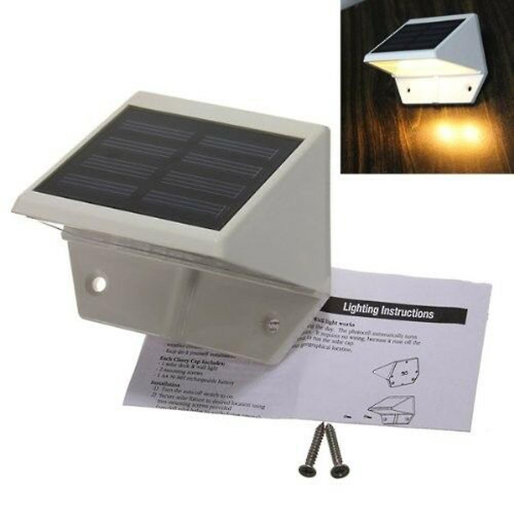 4 Light-emitting Diode Solar Energy Stairs Fence Garden Security Lamp Outdoor Waterproof Light White 30m Length