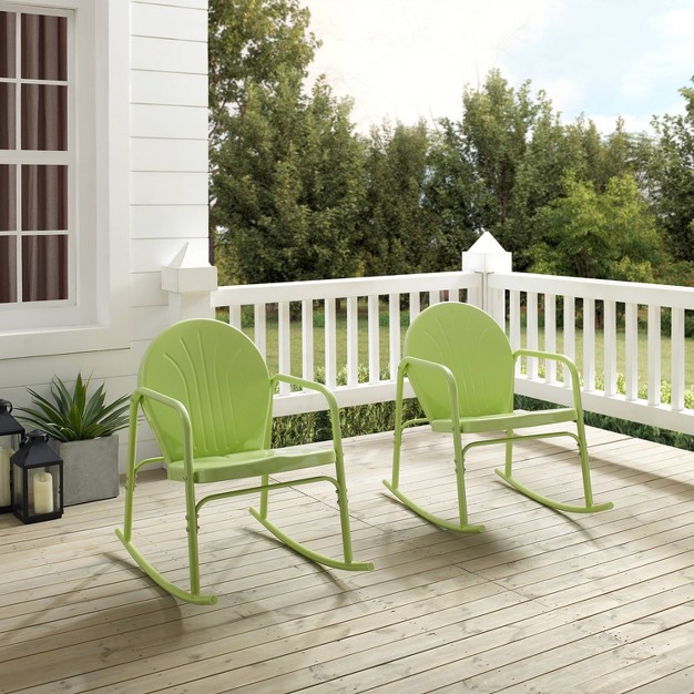 Griffith 2pc Outdoor Metal Rocking Chair Set Crosley