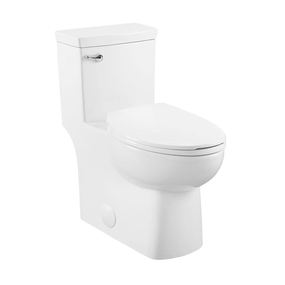 Swiss Madison Classe 1-Piece 1.28 GPF Single Flush Handle Elongated Toilet in White Seat Included SM-1T116