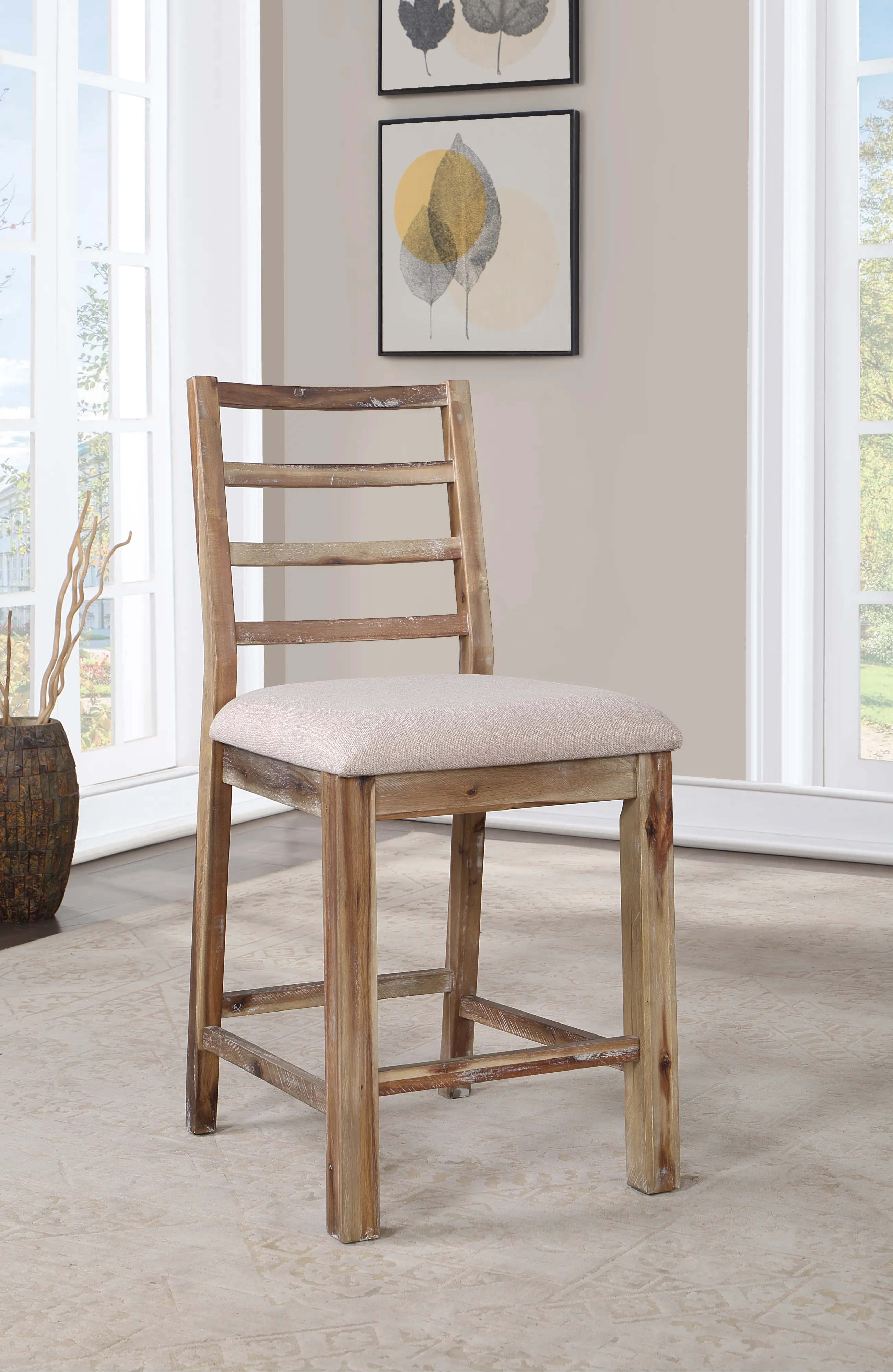 Vail Natural Counter Height Dining Chair， Set of 2