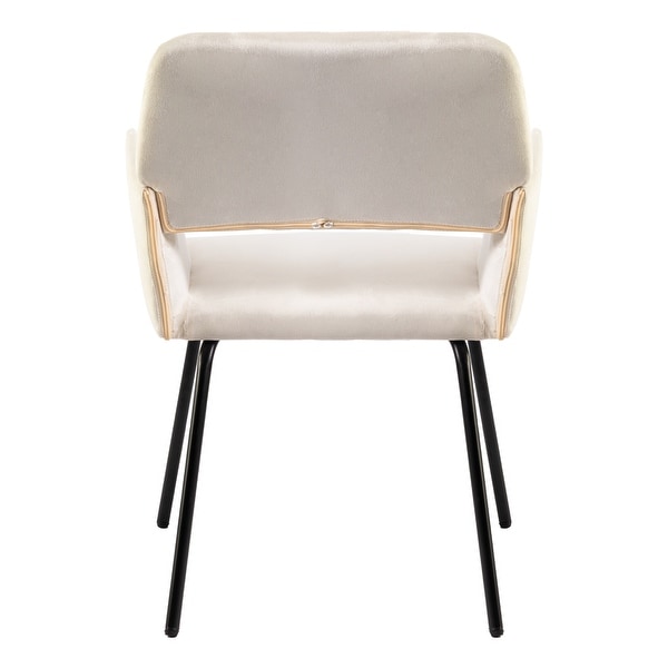 Velvet Upholstered Accent Armchair with Metal Legs