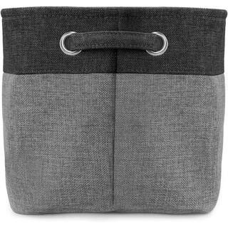 Sorbus 15 in. H x 10 in. W x 9 in. D Black Grey Fabric Cube Storage Bin with Carry Handles 3-Pack BSKT3-BLK