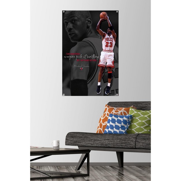 Trends International Michael Jordan Can x27 t Accept Not Trying Unframed Wall Poster Prints