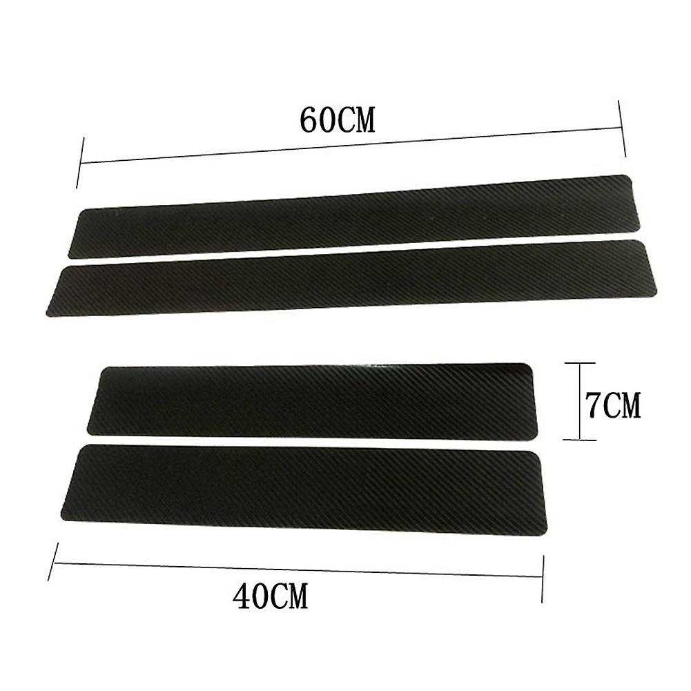 Car Door Sill Sticker Carbon Fibre Sticker Car Door Entry Step Anti-scratch Protection Sticker Red