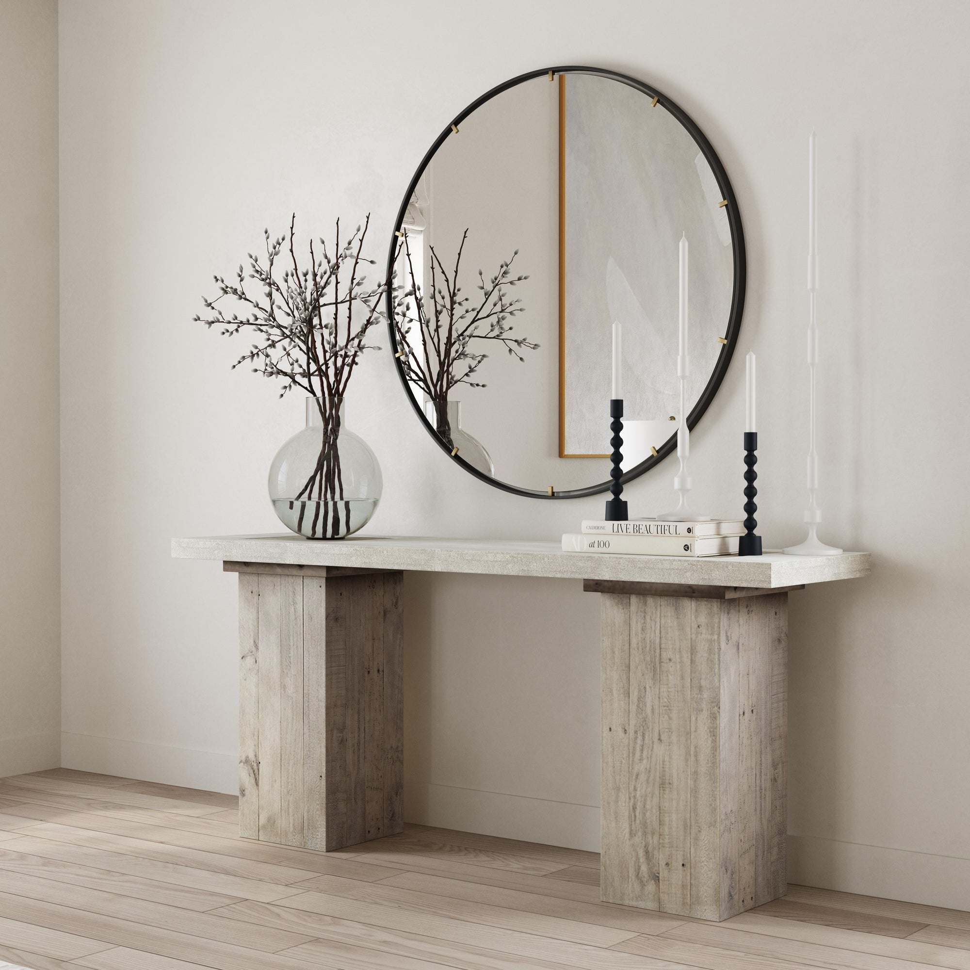 Phoenix Gray 68Console Table